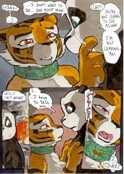 anthro better_late_than_never collar comic daigaijin dialogue english_text feline female fur furry kung_fu_panda master_po_ping master_tigress nude page_133 panda text tiger