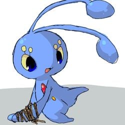 blue_eyes blue_skin bound color female female_only feral manaphy nude pokemon solo tagme vulva