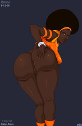 1girls afro anus ass bottomless dark-skinned_female dark_skin dat_ass f-zero female female_only kate_alen nintendo omni presenting_ass pussy solo spread_ass tagme