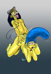 2008 all_fours color doggy_style female front_view human male marge_simpson necronocimon nude otto sex straight tagme the_simpsons