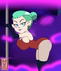 1girls big_ass big_breasts bimbo bimbo_milf bimbo_prostitute blushing_at_viewer female looking_back milf mommy mother odalia_blight prostitute prostitution stripper_pole the_owl_house thick_thighs