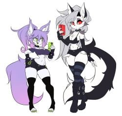 big_breasts breasts cleavage female furry helluva_boss hiel_(lucyfercomic) huge_breasts loona_(helluva_boss) lucyfercomic tagme thick_thighs wide_hips