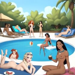 6+girls 9girls african_american ai_generated aladdin aladdin_(1992_disney_film) arabian arabian_female areolae ariel ariel_(the_little_mermaid) arm_tattoo asian asian_female ass aurora_(sleeping_beauty) bare_ass bare_breasts bare_legs bare_shoulders bare_thighs barefoot beach_ball beach_chair beauty_and_the_beast beauty_and_the_beast_(1991_film) belle belle_(beauty_and_the_beast) black_eyes black_hair black_hair_female blonde_female blonde_hair blonde_hair_female blue_eyes blue_sky book braid braided_hair brave breasts brown_hair brown_hair_female cloud cocktail coconut_drink completely_naked completely_naked_female completely_nude completely_nude_female dark-skinned_female dark_hair dark_skin disney disney_princess elsa_(frozen) fa_mulan feet feet_in_water feet_up female female_nudity female_only fit_female floater floating_object flower_in_hair frozen_(film) frozen_2 ginger ginger_female ginger_hair group hair hair_bun hairband headband legs_in_water light-skinned_female light_skin lipstick long_hair looking_at_viewer lying lying_down lying_on_stomach makeup merida mulan mulan_(1998_film) naked naked_female native_american native_american_female necklace nipples nude nude_female nudity outdoor_nudity outdoors outside parasol petite_body pixar plant pocahontas pocahontas_(character) pool pool_party poolside popsicle princess princess_jasmine reading reading_book red_hair red_hair_female redhead_female sexy sexy_body single_braid sky sleeping_beauty_(1959_film) straw_hat summer sunbathing sunglasses sunglasses_on_head swimming_pool the_little_mermaid the_little_mermaid_(1989_film) the_princess_and_the_frog tiana tied_hair towel tree uzzlegorf water watermelon watermelon_slice