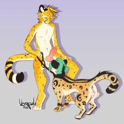 1:1 2025 animal_genitalia animal_penis anthro anthro_on_feral anus ball_lick balls biped bite_mark canine_genitalia canine_penis cheek_tuft cheetah collar digital_drawing_(artwork) digital_media_(artwork) digitigrade dominant dominant_anthro dominant_male duo eaglethecheetah erection facial_tuft felid feline feline_genitalia feline_penis felix_(roadd) feral fur genitals hi_res intraspecies intraspecies_bestiality knot knotted_penis larger_anthro leash leash_pull licking looking_at_another male male/male mammal markings navel nude oral paws penile_spines penis quadruped raised_tail scar sex sheath signature simple_background sitting size_difference slim small_waist smaller_feral spots spotted_body spotted_fur spread_legs spreading submissive submissive_feral submissive_male tail tongue tuft vorpale white_body white_fur yellow_body yellow_fur zoophilia