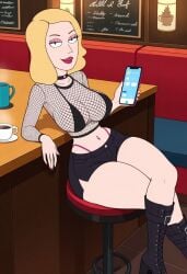 ai_generated beth_smith big_ass blonde_hair etchigirls fishnet_stockings large_breasts rick_and_morty