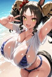 1girls ai_generated animal_ears anthropomorphization artist_request eyes female hair legs marvelous_sunday_(umamusume) skin tagme umamusume umamusume_pretty_derby young
