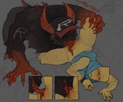 artist_request claws cunnilingus demon forsaken_(roblox) guest_666_(forsaken) half_naked horns licking_pussy long_tongue noob_(forsaken) oral roblox roblox_game robloxian size_difference source_request tagme