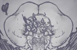 1boys blowjob din_(artist) din_(din) doodle furry goat huge_ass hyper magic makeup male overweight tagme