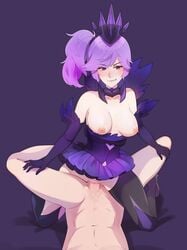 1girls biting_lip blush breasts clothed_sex clothing dress elbow_gloves elementalist_lux elementalist_lux_dark female gloves league_of_legends long_hair luxanna_crownguard magical_ondine male medium_breasts nipples penetration penis purple_eyes purple_hair pussy sex skirt skirt_lift smile spread_legs thighhighs torn_clothes vaginal_penetration