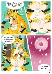 animal_genitalia anthro anthro_on_feral anthro_penetrating anthro_penetrating_feral anus balls biped bite blep bodily_fluids breeding_slave cheetah comic cum cum_in_ass cum_inside digital_drawing_(artwork) digital_media_(artwork) dominant dominant_anthro dominant_male duo eaglethecheetah english_text fangs felid feline feline_genitalia felix_(roadd) feral feral_penetrated forest fur genital_fluids genitals grass hi_res impregnation larger_anthro larger_male looking_pleasured male male/male male_impregnation male_penetrated male_penetrating male_penetrating_male mammal markings nature nipples open_mouth outside outside_sex pawpads paws penetration plant quadruped sex sheath size_difference slim small_waist smaller_feral smaller_male smaller_penetrated smile sound_effects spots spotted_body spotted_fur spread_legs spreading submissive submissive_feral submissive_male tail tan_body tan_fur teeth text thrusting tight_fit tongue tongue_out tree vorpale white_body white_fur zoophilia
