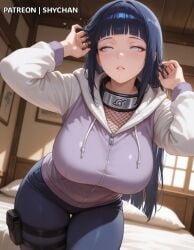 1female 1girls 2025 ai_generated bangs bedroom big_breasts big_thighs blunt_bangs breasts curvaceous curvy curvy_body curvy_figure curvy_hips female female_focus female_only headband hoodie huge_breasts hyuuga_hinata large_breasts light-skinned_female light_skin long_hair naruto naruto_(series) naruto_shippuden pants patreon patreon_username seductive shychan solo solo_female solo_focus stable_diffusion thick_thighs thighs voluptuous voluptuous_female white_eyes