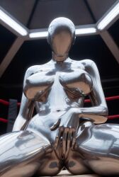 shiny_skin shiny shiny_body pussy big_ass big_breasts pussy_juice pussy_juice_drip featureless_breasts featureless_face unknown_species unknown_female female female_only female_focus presenting presenting_hindquarters presenting_pussy metallic_body tagme