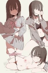 1girls areolae bangosu bare_arms bare_belly bare_breasts bare_chest bare_hands bare_hips bare_knees bare_legs bare_midriff bare_navel bare_nipples bare_shoulders bare_skin bare_thighs bare_tits bare_torso belly belly_button black_bra black_panties black_underwear blush blush_face blushing_at_viewer blushing_female blushing_lines bra breasts brown_eyebrows brown_eyes brown_eyes_female brown_hair brown_hair_female closed_mouth_smile collarbone completely_naked completely_naked_female completely_nude completely_nude_female curvaceous curvaceous_body curvaceous_female curvaceous_figure curvaceous_hips curvy curvy_body curvy_female curvy_figure curvy_hips embarrassed embarrassed_exposed_female embarrassed_expression embarrassed_female embarrassed_nude_female exposed_arms exposed_belly exposed_breasts exposed_chest exposed_hips exposed_legs exposed_midriff exposed_navel exposed_nipples exposed_shoulders exposed_skin exposed_thighs exposed_tits exposed_torso exposing_anus exposing_ass exposing_breasts exposing_chest exposing_nipple exposing_pussy exposing_rear exposing_self eyebrows_visible_through_hair female female_focus female_only fingers frilled_bra frilled_panties frilled_underwear front_view full_body fully_naked fully_nude groin hair_over_one_eye high_resolution highres lean_figure legs_apart legs_spread long_hair looking_at_viewer lying lying_down lying_on_side medium_breasts midriff multiple_views naked naked_female naked_woman narrow_waist navel nervous nervous_expression nervous_face nervous_female nervous_smile nipples nude nude_female nudity on_side original original_art original_artwork original_character panties pussy school_uniform schoolgirl shame shoulders shy shy_expression shy_smile simple_background skirt slender_body slender_waist slim_waist smile smiley_face smiling smiling_at_viewer smirk solo spread_legs spreading_legs spreading_thighs standing thighs thong tongue tongue_out topless topless_femaleing uncensored uncensored_breasts uncensored_nipples underwear undressing undressing_self upper_body wide_hips