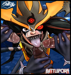 battleborn handjob looking_at_viewer muiple_arms orendi_(battleborn) tongue