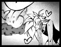 black_and_white blkberri dandy's_world fetish floor licking pixelated puke roblox sprout_(dandy's_world) vomit vomit_on_self vomiting