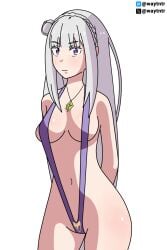 emilia (re:zero) from re:zero kara hajimeru isekai seikatsu by waytntr