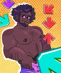 balls bara big_breasts big_penis breasts cock cody_lane dark_skin erection exposed_breasts gay hair huge_breasts huge_cock male muscular original_character penis pubic_hair rickyramsteam solo