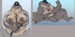 alligator amelia_(doctordj) anthro big_breasts doctordj huge_breasts larger_female paizuri voluptuous voluptuous_female