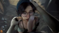 1boy 1girls 3d 3d_animation alma_(monster_hunter_wilds) animated blowjob breasts breasts_out deepthroat fellatio glasses light-skinned_female light-skinned_male light_skin lorgegucas monster_hunter monster_hunter_wilds nipples oral oral_penetration oral_sex sound sound_effects tagme tits_out video