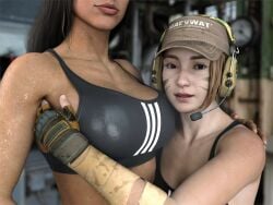 2girls 3d 3d_(artwork) activision ass athletic athletic_female big_ass big_breasts breasts bust busty call_of_duty call_of_duty_mobile call_of_duty_modern_warfare_2_(2022) chest curvaceous curvy curvy_figure female fit fit_female hips hourglass_figure huge_breasts infinity_ward large_breasts legs light-skinned_female light_skin lips mara_(cod) mature mature_female modern_warfare slim_waist thick thick_hips thick_legs thick_thighs thighs top_heavy urban_tracker voluptuous waist warzone wide_hips word2