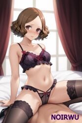 ai_generated haru_okumura highres lingerie noirwu persona_5 sexy
