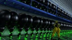 ass female fence latex lying no_humans on_back pokemon_(creature) shiny silk standing