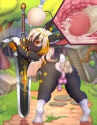 absurd_res anal anal_sex anus ass backsack balls bent_over black_body black_fur blush bodily_fluids cum cum_inside dankflank disembodied_penis duo ejaculation felix_(moogle) final_fantasy flaccid foreskin forest fur genital_fluids genitals gold_markings hair heart_eyes heart_symbol hi_res humanoid_genitalia humanoid_penis internal internal_anal leaking_precum leaning leaning_forward leg_markings long_hair looking_back male male/male male_penetrated male_penetrating male_penetrating_male mammal markings melee_weapon membrane_(anatomy) membranous_wings moogle narrowed_eyes open_mouth penetration penile penile_penetration penis penis_in_ass perineum plant precum raised_tail sex socks_(marking) solo_focus square_enix star_(marking) sword tail tongue tongue_out tree weapon white_body white_fur white_hair white_wings wings yellow_eyes