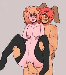 boy_pussy bunny_ears cum dick dragon femboy gay glitchtrap holding irl_couple oc orange_hair partners precum pussy red_hair scars self_harm_scars sex trans