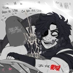 cum cum_from_handjob cumming forsaken_(roblox) handjob jacking_off jacking_off_another licking_teeth roblox roblox_game robloxian sabbasarts sharp_teeth sweat tagme two_time
