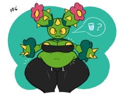 bbw big_breasts breasts clothed faststacks fat female female_only maractus nintendo nipples overweight pokemon pokemon_(species) tagme thick_thighs workout_clothes
