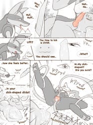 1girls 2boys after_oral anal anal_sex anthro anus arms_behind_back big_ears blindfold bondage bound braixen breasts canine clitoral_stimulation clitoris_sucking comic crocodiler_owen cum ditto drooling erection eyelashes feet female fox furry gaping gaping_pussy insertion interspecies knot licking lube lucario male nintendo nipple_lick nipples nude oral partially_colored paws penetrable_sex_toy penetration penis pokemon pokemon_(species) pokemon_dppt pokemon_oras pokemon_rgby pokemon_xy pussy pussy_juice restrained saliva sex sex_toy simple_background slime straight tentacle tentacle_sex text tongue tongue_out trembling video_games wet