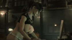1girls 3d claire_redfield female game_screenshot large_breasts mod nude nude_female nude_mod resident_evil resident_evil_2_remake solo