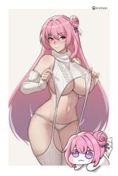 doro_(nikke) dorothy_(nikke) female female goddess_of_victory:_nikke hioyami nipple_slip thighs underboob virgin_killer_sweater
