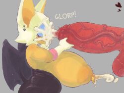 4:3 anthro ass bare_breasts bat bat_wings big_breasts big_penis bodily_fluids breasts cum cum_on_face curvy_figure dripping duo echidna exposed_breasts female genital_fluids genitals hi_res holding_penis huge_breasts huge_cock interspecies knuckles_the_echidna lactating long_penis male male/female mammal membrane_(anatomy) membranous_wings monotreme nipple_piercing nipples nucr4r penis penis_awe penis_grab penis_poking_out piercing precum precum_drip rouge_the_bat sega sonic_the_hedgehog_(series) text thick_thighs vein veiny_penis voluptuous voluptuous_female wings