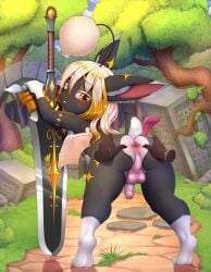 absurd_res anal anus ass backsack balls bedroom_eyes bent_over black_body black_fur bodily_fluids dankflank disembodied_hand disembodied_tongue duo excited felix_(moogle) final_fantasy flaccid foreskin forest fur genitals gold_markings hair hi_res leaning leaning_forward leg_markings long_hair looking_back male male/male mammal markings melee_weapon membrane_(anatomy) membranous_wings moogle narrowed_eyes oral penis perineum plant presenting presenting_hindquarters raised_tail rimming rimming_male saliva saliva_on_anus saliva_string seductive sex smile socks_(marking) solo_focus spread_butt spreading square_enix star_(marking) sword tail tongue tree weapon white_body white_fur white_hair white_wings wings yellow_eyes