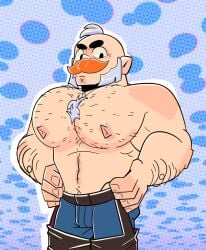 bara big_breasts big_nipples brawl_stars breasts cody_lane daddy dilf gay hair huge_breasts huge_nipples muscular nipples provocative pubic_hair sam_(brawl_stars) seductive