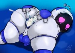 1boy after_sex antennae anus ass ass_focus astro_bot astro_bot_(series) backsack balls big_ass big_butt blue_eyes cum cum_in_ass cum_inside fat_ass fat_butt heart heart-shaped_pupils huge_ass huge_butt looking_at_viewer looking_back looking_back_at_viewer male male_only nekoni non-human playstation robot solo sony_interactive_entertainment thick_ass thick_butt toony