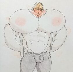 bara bara_tiddies bara_tits big_breasts big_breasts big_chest big_moobs big_nipples big_pecs blonde_hair blonde_hair blonde_male blush blush breasts breasts chest cleavage cnb2804 dilf gigantic_breast gigantic_chest gigantic_moobs gigantic_pecs gigantic_pectorals huge_breasts huge_chest huge_moobs huge_pecs hyper_breast hyper_chest hyper_moobs hyper_pecs hyper_pectorals large_breasts large_chest large_moobs large_pecs large_pectorals low_cut_shirt male male_blushing male_cleavage male_nipples male_only male_tits massive_breasts massive_chest massive_moobs massive_pecs massive_pectoral moobs muscular_male nipples pecs pectorals