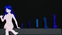 3d animated big_breasts blue_eyes blue_hair crystalaic crytalai dildos gauntlet_of_girth mp4 no_sound sex_toy solo tagme video