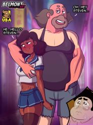 1boy 1boy1girl 1girls age_difference belmont breast_grab breasts cartoon_network cheating cheating_girlfriend connie_maheswaran crying cucked_by_father cuckold dark-skinned_female dialogue fat_man greg_universe indian_female interracial light-skinned_male male/female netorare ntr nude_female older_male steven_quartz_universe steven_universe ugly_man wide_hips