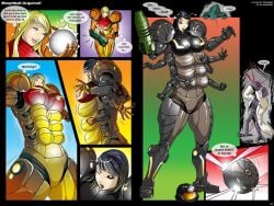 2011 4:3 8_breasts animal_humanoid armor arthropod arthropod_humanoid avian blonde_hair breasts centipede_humanoid chozo comic english_text female hair hair_color_change human humanoid jacques00 machine mammal metroid morphball_acquired multi_breast myriapod myriapod_humanoid nintendo power_armor samus_aran skin_color_change species_transformation text transformation