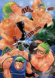 1boy anal anal_insertion anal_sex anal_sex armpit_sex armpits artist_request bara big_chest blowjob boots censor_bar censored censored_anus censored_penis censored_testicles cum cum_drip cum_in_ass cum_inside cum_leaking cumshot drooling gay glasses goggles green_hair gritted_teeth hand_on_head hi_res large_breasts male male/male male_only male_penetrated male_penetrating male_penetrating_male multiple_poses multiple_views muscles muscular muscular_arms muscular_ass muscular_legs muscular_male muscular_thighs one_piece roronoa_zoro saliva scar scar_on_chest scar_on_face semen sex short_hair spread_legs tank_top tank_top_lift tentacle tentacle_penetration tentacle_sex thick_penis various_positions vein wide_shoulders