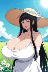 ai_generated breasts breasts_bigger_than_head bunny_ears bunnysuit cleavage collarbone elderly_female female gilf huge_breasts mature_female milf older_female solo ultrahentaisai