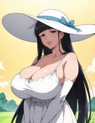 ai_generated breasts breasts_bigger_than_head bunny_ears bunnysuit cleavage collarbone elderly_female female huge_breasts mature_female milf older_female solo ultrahentaisai