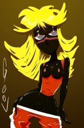70's_theme alien alien_girl alien_humanoid duck_dodgers exposed_breasts exposed_pussy female female_focus female_only geov looney_tunes martian martian_(duck_dodgers) queen_tyr'ahnee removing_clothing uncensored warner_brothers yellow_hair yellow_wig