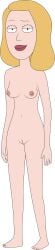 absurd_res beth_smith blonde_hair_female female_only hairless_pussy lionprideart nude nude_female rick_and_morty transparent_background