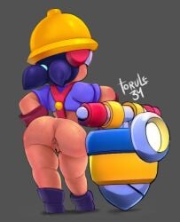 ass ass_focus ass_up back_view big_ass brawl_stars brawler jacky_(brawl_stars) supercell torule34 view_back