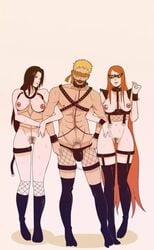 1boy 2girls breasts femdom incest indrockz malesub mother_and_son naruto naruto_shippuden nipples uchiha_mikoto uzumaki_kushina uzumaki_naruto