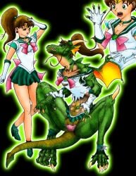 2001 after_transformation alternate_species anthro bishoujo_senshi_sailor_moon black_background breasts clothed clothing dragon female human human_to_anthro makoto_kino mammal mid_transformation mythological_creature mythological_scalie mythology non-mammal_breasts panties ranzab sailor_jupiter scalie school_uniform sequence simple_background skirt small_breasts solo species_transformation spread_legs spreading tail three_frame_image three_frame_sequence torn_clothing transformation transformation_sequence uniform