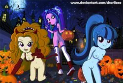 adagio_dazzle aria_blaze breasts charliexe edit editor_cr4ck3r equestria_girls friendship_is_magic looking_at_viewer my_little_pony open_mouth sonata_dusk